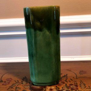Anna Van Briggle green drip glaze vintage ceramic vase